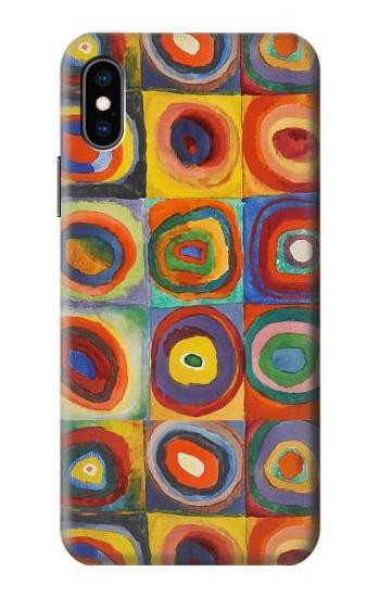 S3409 Squares Concentric Circles Case For iPhone X, iPhone XS
