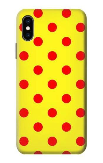 S3526 Red Spot Polka Dot Case For iPhone X, iPhone XS
