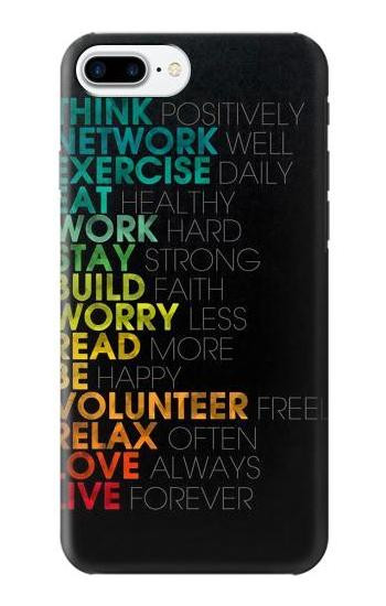 S3523 Think Positive Words Quotes Case For iPhone 7 Plus, iPhone 8 Plus