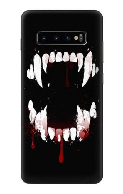 S3527 Vampire Teeth Bloodstain Case For Samsung Galaxy S10 Plus