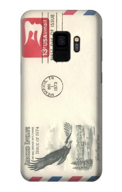 S3551 Vintage Airmail Envelope Art Case For Samsung Galaxy S9