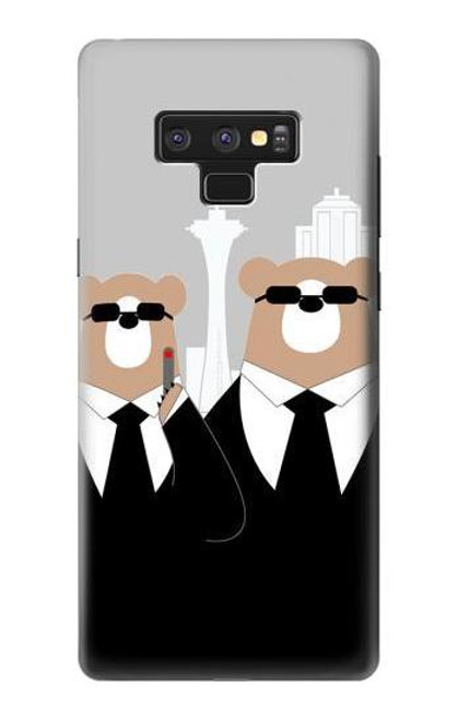 S3557 Bear in Black Suit Case For Note 9 Samsung Galaxy Note9