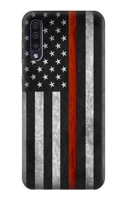 S3472 Firefighter Thin Red Line Flag Case For Samsung Galaxy A50