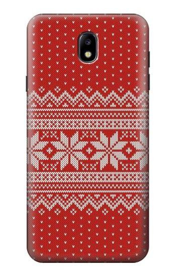 S3384 Winter Seamless Knitting Pattern Case For Samsung Galaxy J7 (2018), J7 Aero, J7 Top, J7 Aura, J7 Crown, J7 Refine, J7 Eon, J7 V 2nd Gen, J7 Star