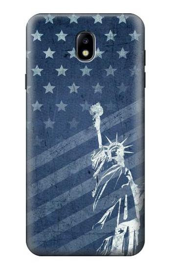 S3450 US Flag Liberty Statue Case For Samsung Galaxy J7 (2018), J7 Aero, J7 Top, J7 Aura, J7 Crown, J7 Refine, J7 Eon, J7 V 2nd Gen, J7 Star