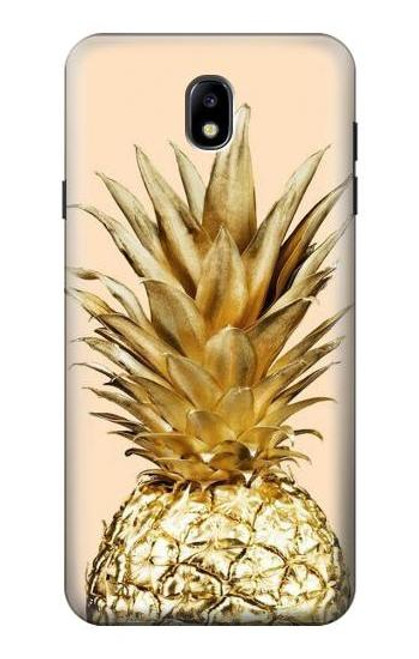 S3490 Gold Pineapple Case For Samsung Galaxy J7 (2018), J7 Aero, J7 Top, J7 Aura, J7 Crown, J7 Refine, J7 Eon, J7 V 2nd Gen, J7 Star