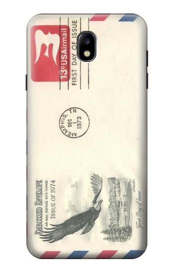 S3551 Vintage Airmail Envelope Art Case For Samsung Galaxy J7 (2018), J7 Aero, J7 Top, J7 Aura, J7 Crown, J7 Refine, J7 Eon, J7 V 2nd Gen, J7 Star
