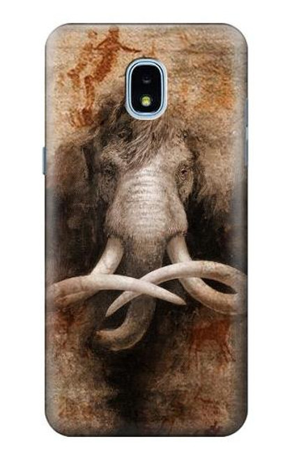 S3427 Mammoth Ancient Cave Art Case For Samsung Galaxy J3 (2018), J3 Star, J3 V 3rd Gen, J3 Orbit, J3 Achieve, Express Prime 3, Amp Prime 3