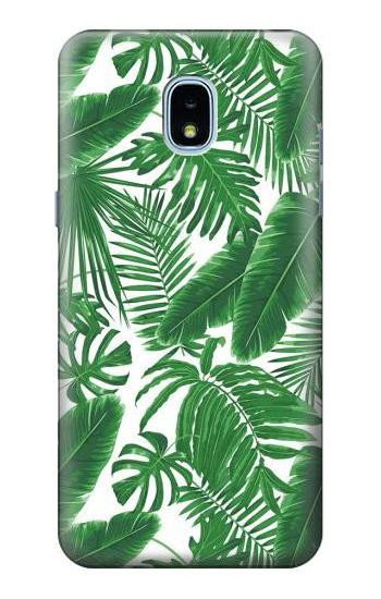 S3457 Paper Palm Monstera Case For Samsung Galaxy J3 (2018), J3 Star, J3 V 3rd Gen, J3 Orbit, J3 Achieve, Express Prime 3, Amp Prime 3