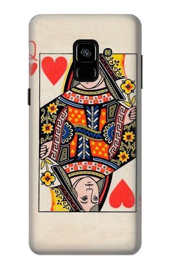 S3429 Queen Hearts Card Case For Samsung Galaxy A8 (2018)