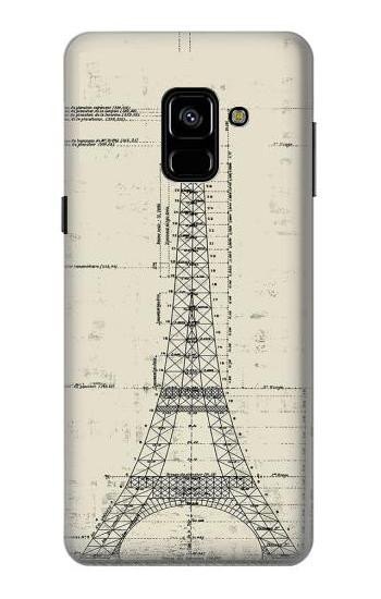 S3474 Eiffel Architectural Drawing Case For Samsung Galaxy A8 (2018)
