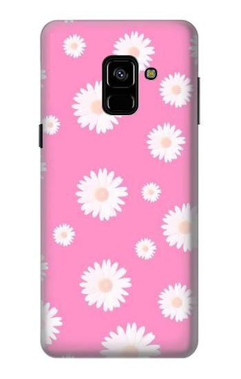 S3500 Pink Floral Pattern Case For Samsung Galaxy A8 (2018)