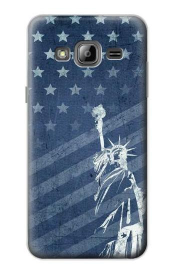 S3450 US Flag Liberty Statue Case For Samsung Galaxy J3 (2016)