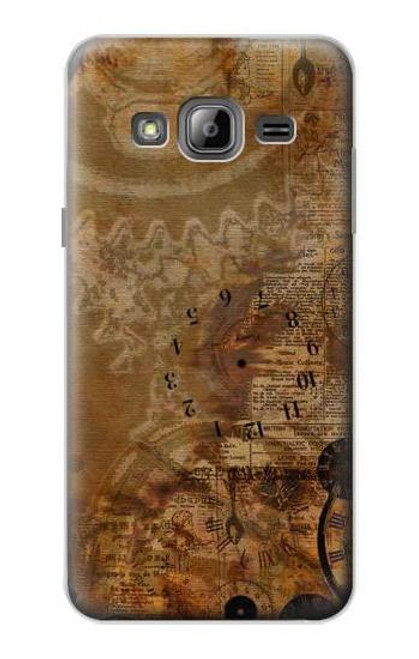 S3456 Vintage Paper Clock Steampunk Case For Samsung Galaxy J3 (2016) S3456 Vintage Paper Clock Steampunk Case For Samsung Galaxy J3 (2016)