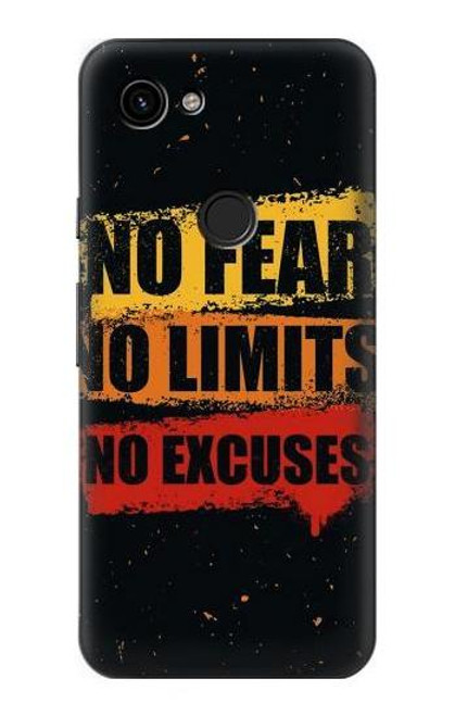 S3492 No Fear Limits Excuses Case For Google Pixel 3a