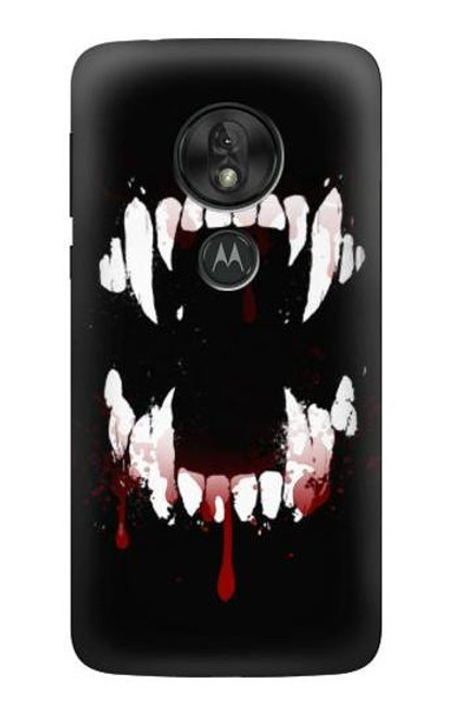 S3527 Vampire Teeth Bloodstain Case For Motorola Moto G7 Play