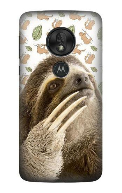 S3559 Sloth Pattern Case For Motorola Moto G7 Play