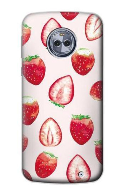 S3481 Strawberry Case For Motorola Moto X4