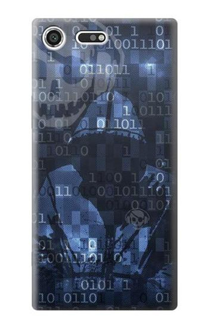 S3431 Digital Code Cyber Hacker Case For Sony Xperia XZ Premium