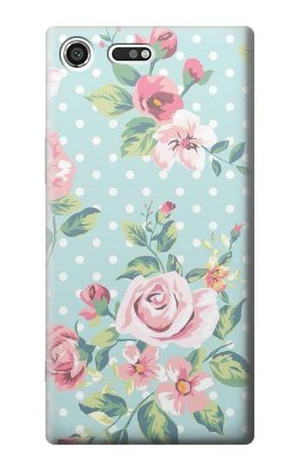 S3494 Vintage Rose Polka Dot Case For Sony Xperia XZ Premium