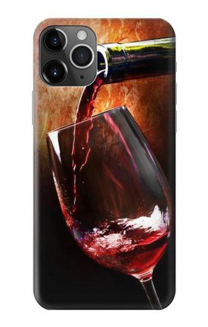 S2396 Red Wine Bottle And Glass Case For iPhone 11 Pro