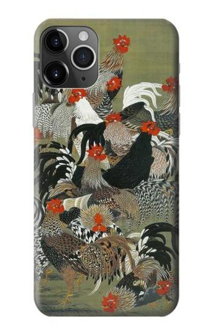 S2699 Ito Jakuchu Rooster Case For iPhone 11 Pro