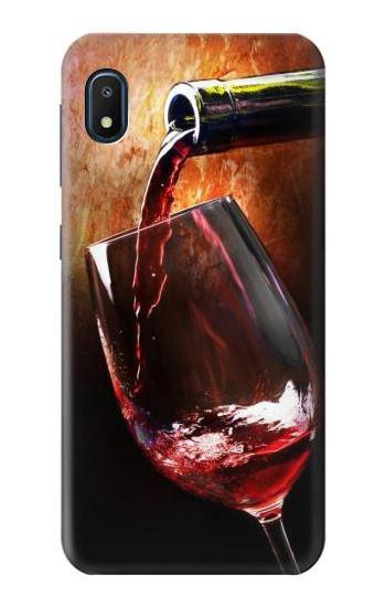 S2396 Red Wine Bottle And Glass Case For Samsung Galaxy A10e