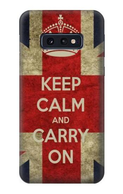 S0674 Keep Calm and Carry On Case For Samsung Galaxy S10e