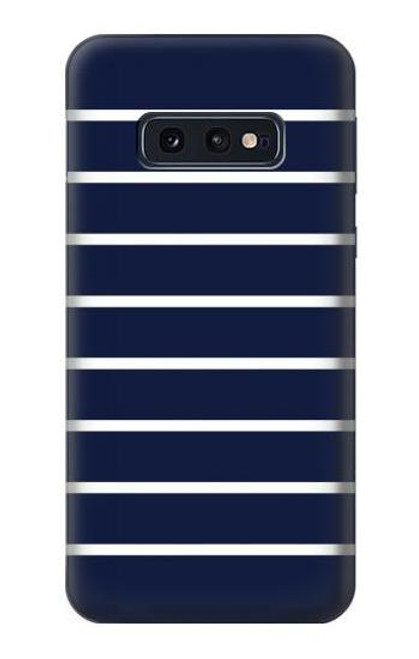 S2767 Navy White Striped Case For Samsung Galaxy S10e
