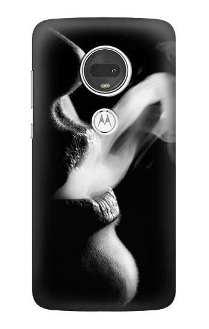 S0917 Sexy Lip Girl Smoking Case For Motorola Moto G7, Moto G7 Plus