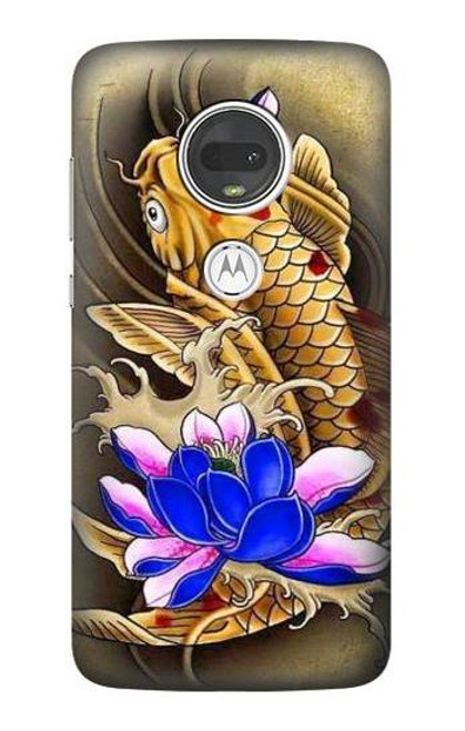 S1604 Carp Koi Fish Japanese Tattoo Case For Motorola Moto G7, Moto G7 Plus