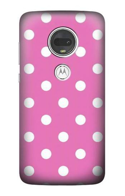 S2358 Pink Polka Dots Case For Motorola Moto G7, Moto G7 Plus