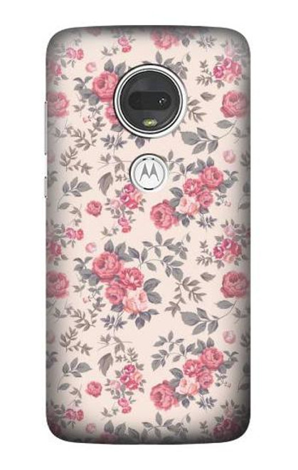 S3095 Vintage Rose Pattern Case For Motorola Moto G7, Moto G7 Plus