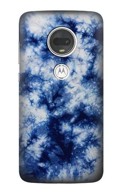 S3439 Fabric Indigo Tie Dye Case For Motorola Moto G7, Moto G7 Plus