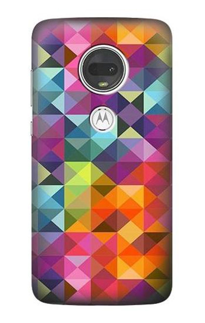 S3477 Abstract Diamond Pattern Case For Motorola Moto G7, Moto G7 Plus