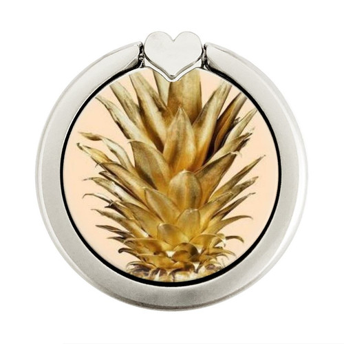 S3490 Gold Pineapple Graphic Ring Holder and Pop Up Grip