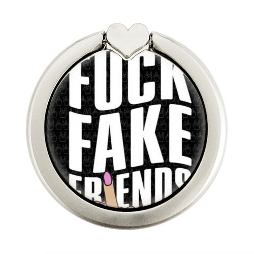 S3598 Middle Finger Fuck Fake Friend Graphic Ring Holder and Pop Up Grip