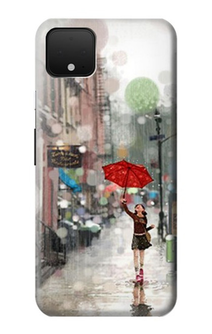 S0108 Girl in The Rain Case For Google Pixel 4