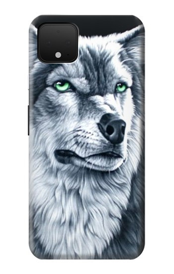 S0123 Grim White Wolf Case For Google Pixel 4