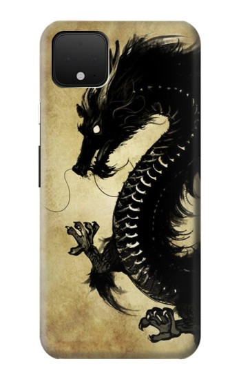 S1482 Black Dragon Painting Case For Google Pixel 4
