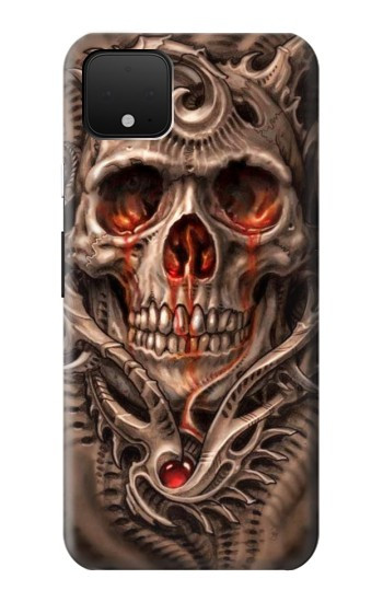 S1675 Skull Blood Tattoo Case For Google Pixel 4