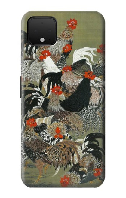 S2699 Ito Jakuchu Rooster Case For Google Pixel 4