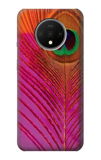 S3201 Pink Peacock Feather Case For OnePlus 7T