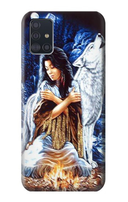 S0147 Grim Wolf Indian Girl Case For Samsung Galaxy A51