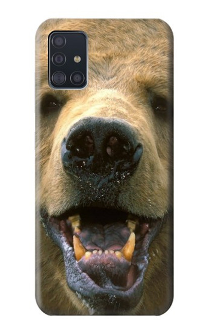 S0840 Grizzly Bear Face Case For Samsung Galaxy A51