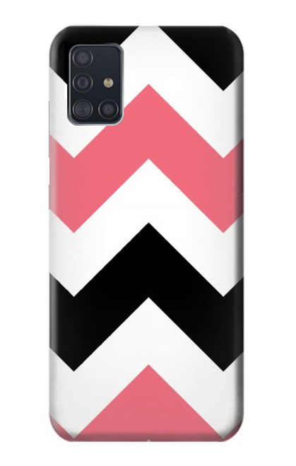 S1849 Pink Black Chevron Zigzag Case For Samsung Galaxy A51