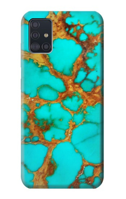 S2688 Aqua Copper Turquoise Gemstone Graphic Case For Samsung Galaxy A51