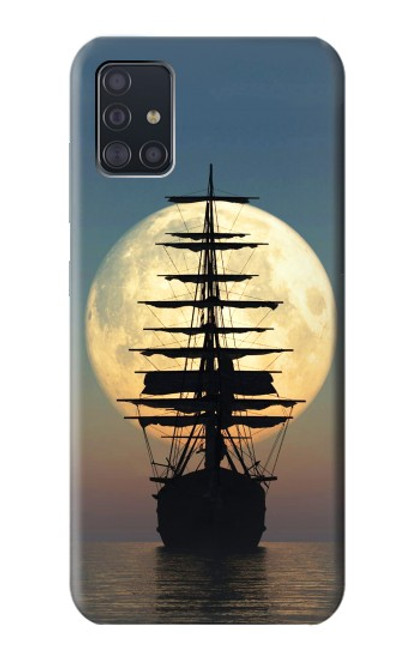 S2897 Pirate Ship Moon Night Case For Samsung Galaxy A51