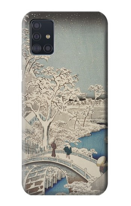 S3350 Utagawa Hiroshige Drum Bridge Yuhi Hill in Meguro Case For Samsung Galaxy A51