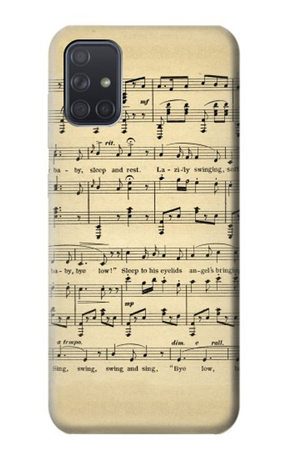 S2504 Vintage Music Sheet Case For Samsung Galaxy A71 S2504 Vintage Music Sheet Case For Samsung Galaxy A71